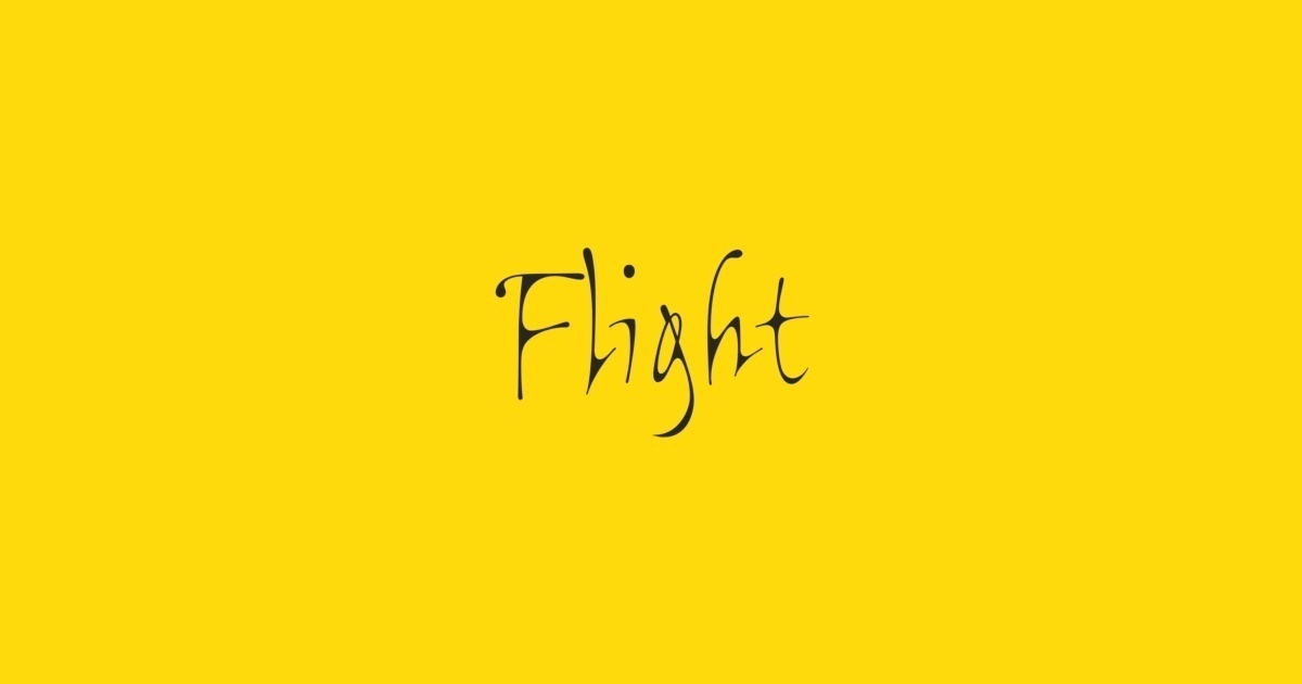 Flight Font preview