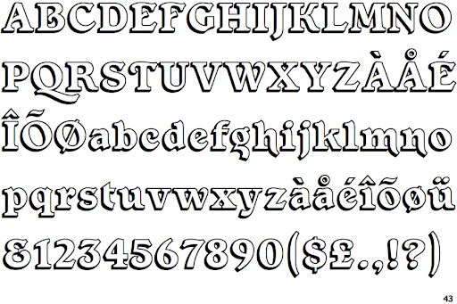 Forest Shaded Font preview