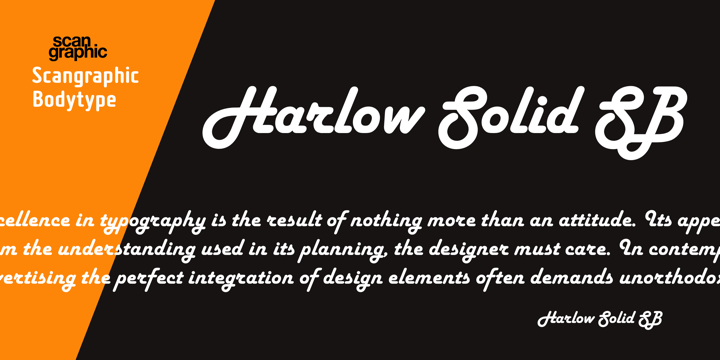Harlow Font preview