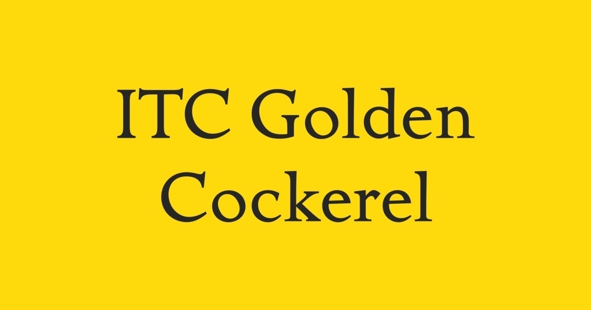 ITC Golden Cockerel Font preview