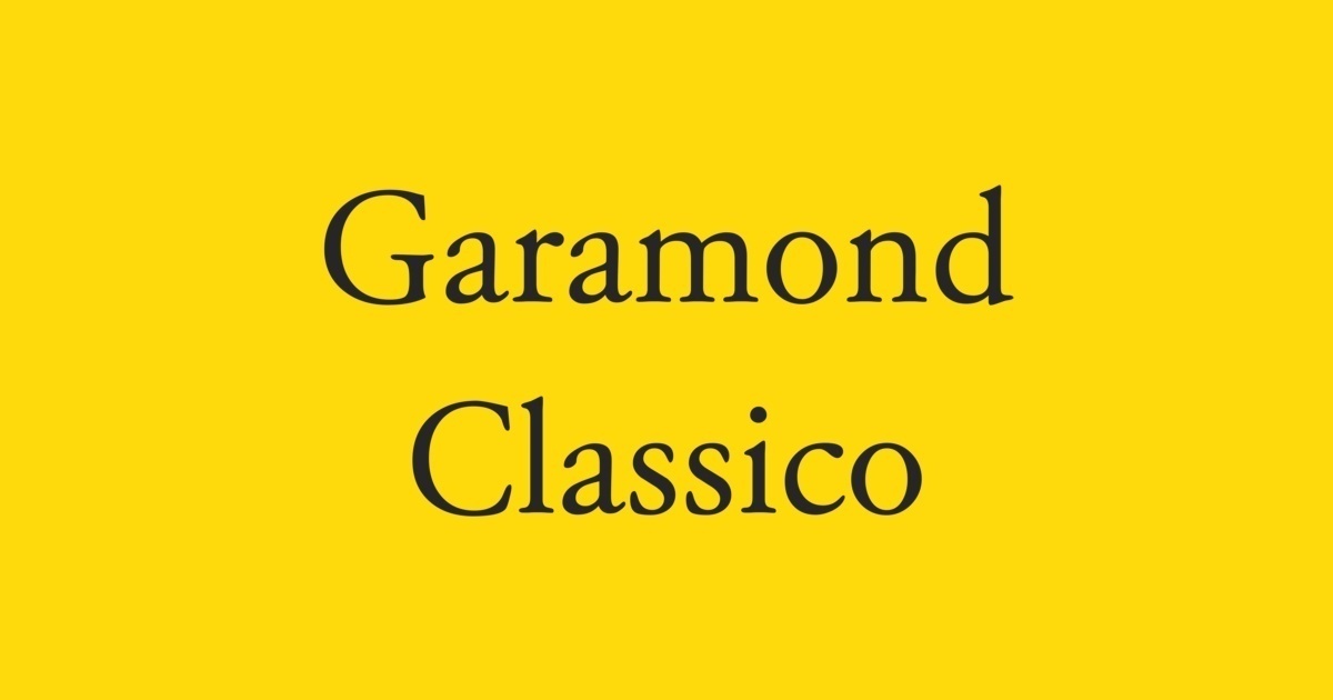 Garamond Classico Regular Font preview