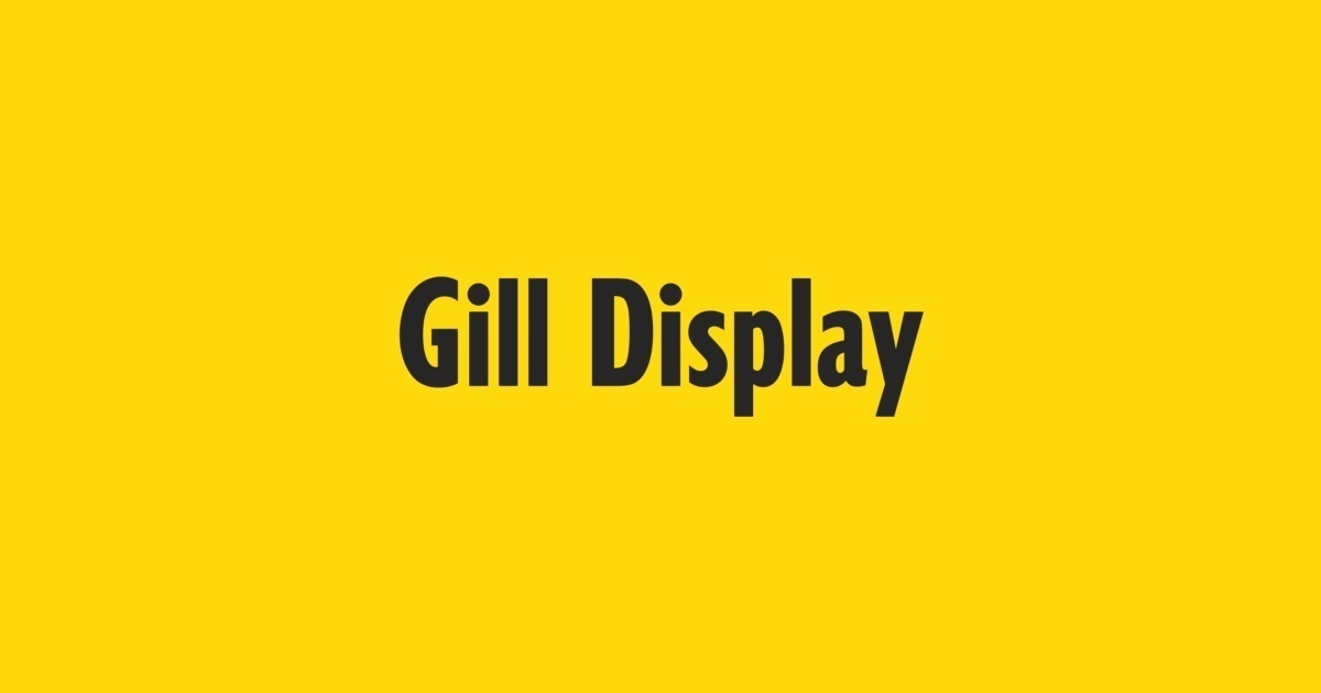 Gill Display Compressed Font preview