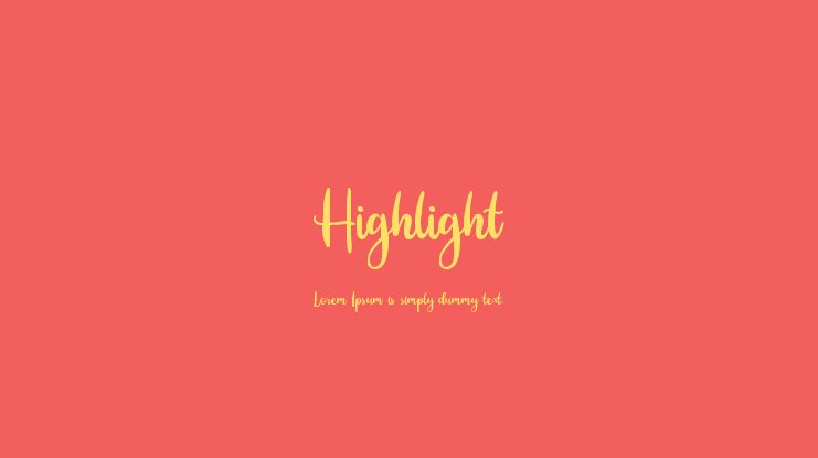 Highlight Font preview