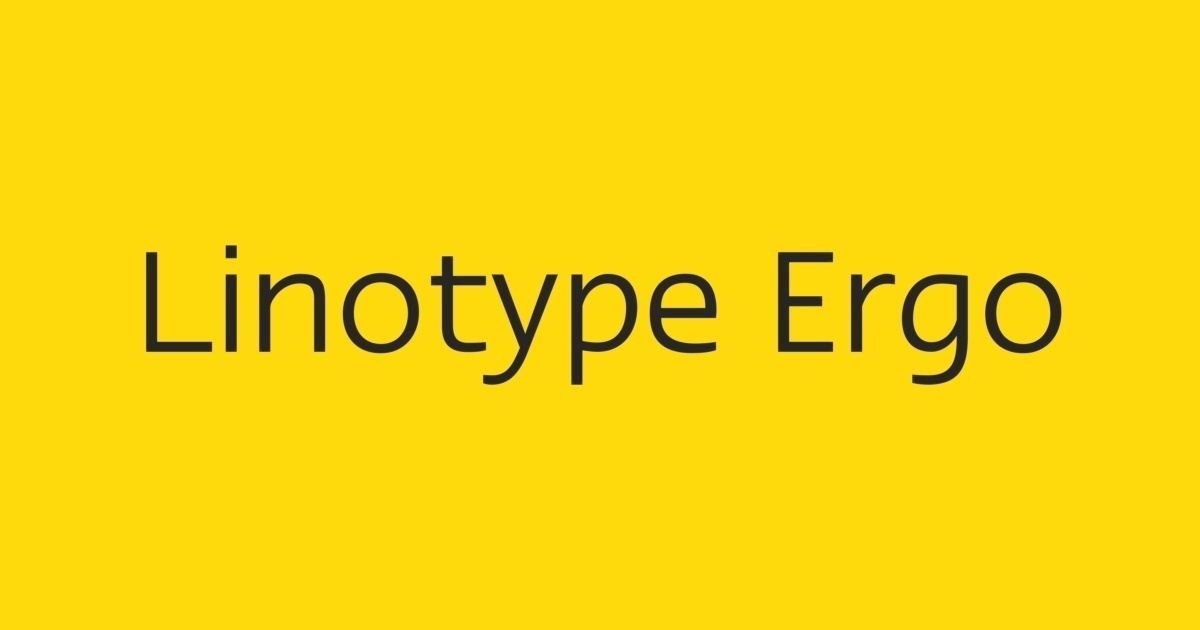 Linotype Ergo Font preview