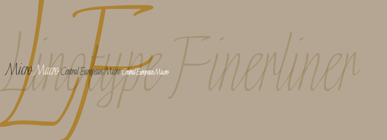 Linotype Finerliner Font preview