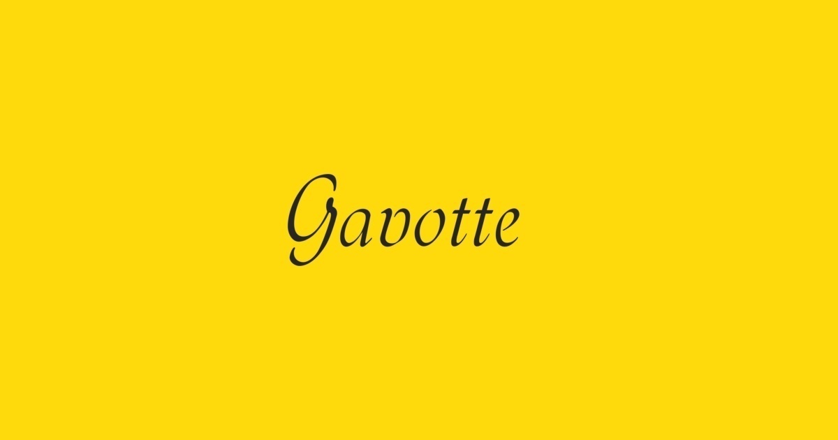 Gavotte Font preview