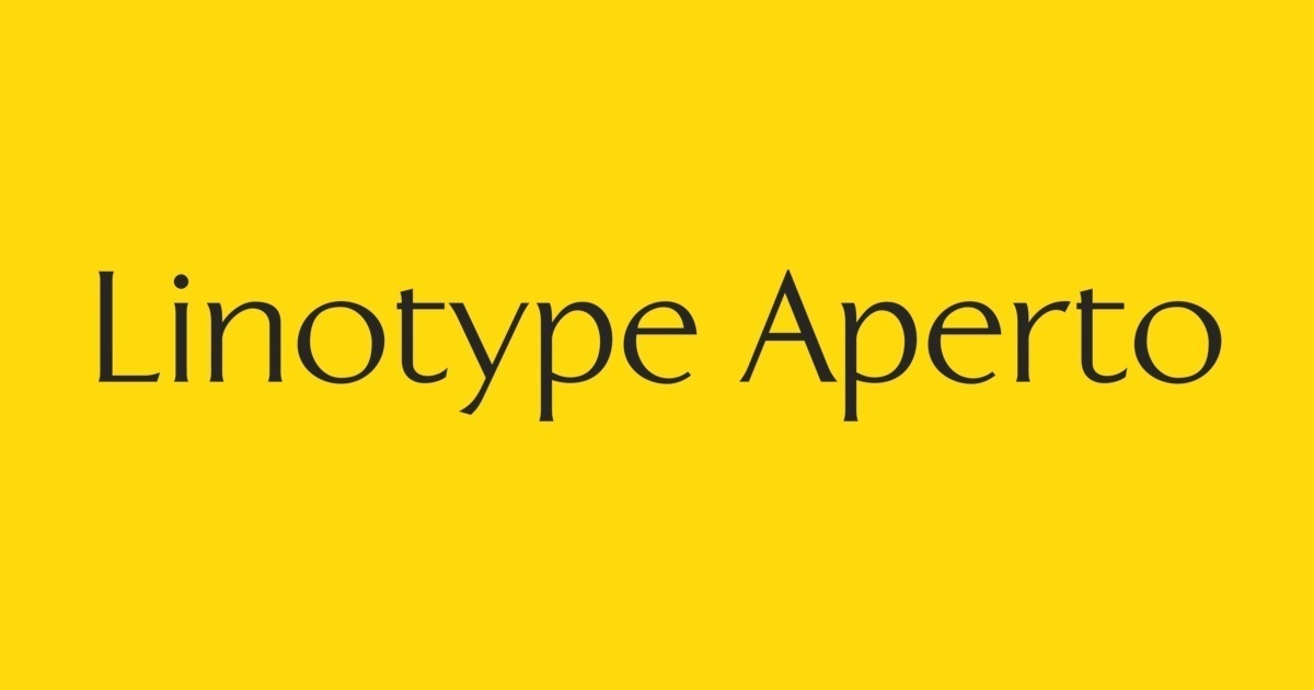 Linotype Aperto Font preview