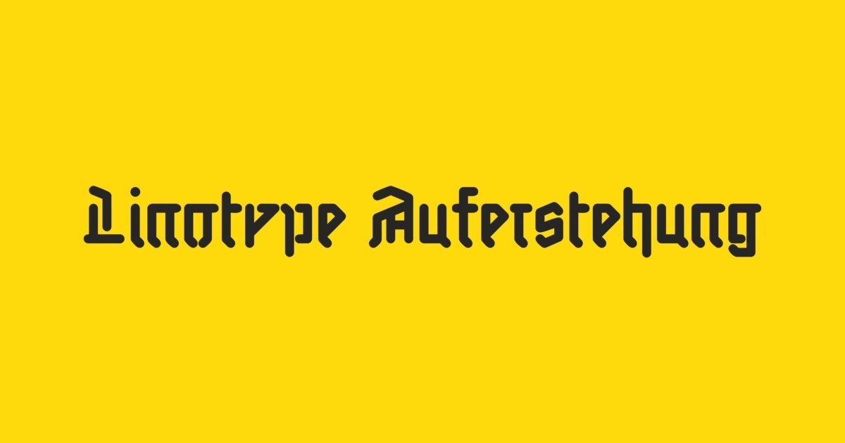 Linotype Auferstehung Font preview