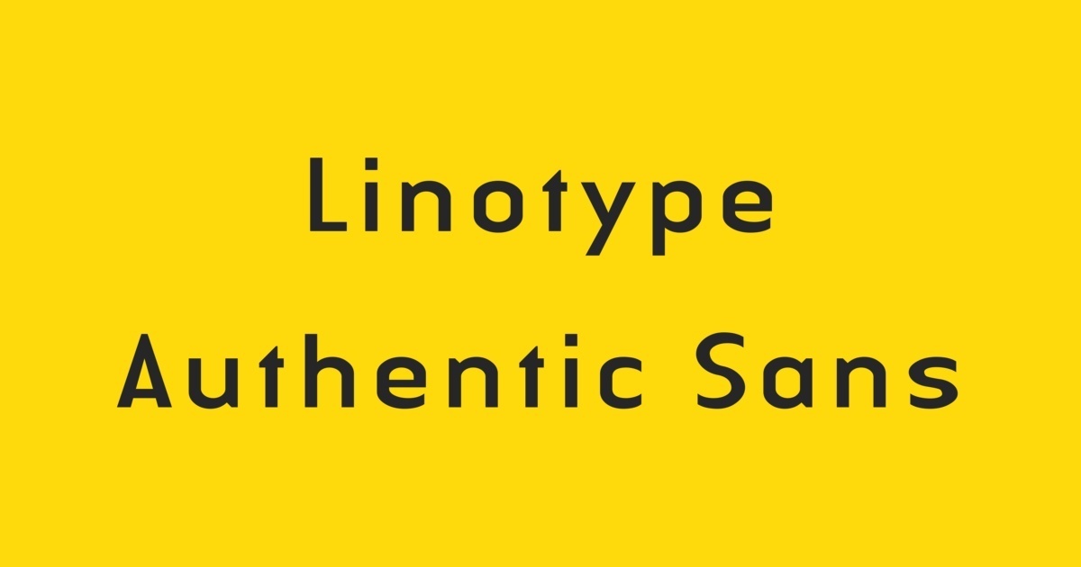 Linotype Authentic Sans Font preview