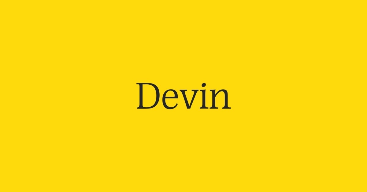 Devin Font preview