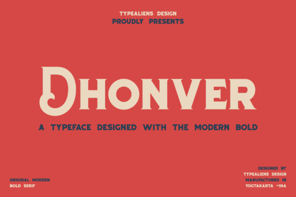 Dhonver Font preview