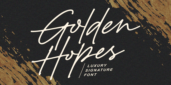 Golden Hopes Font preview