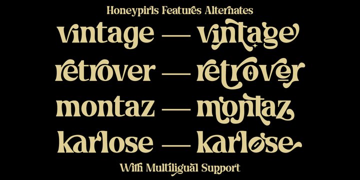 Honeypirls Regular Font preview