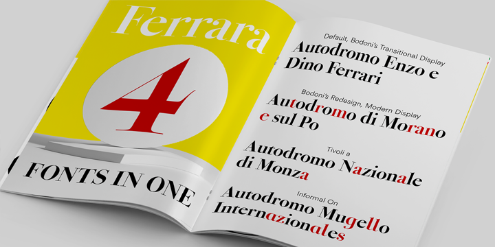 Bodoni Ferrara Hairline Heavy Font preview