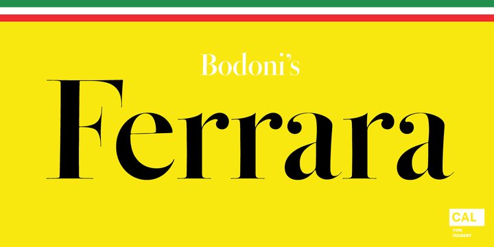 Bodoni Ferrara Origin Font preview