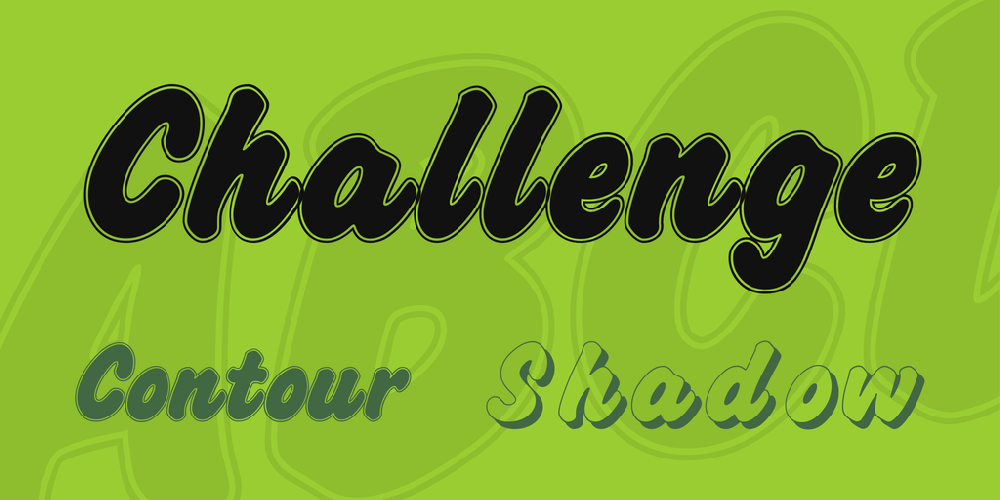 Challenge Font preview