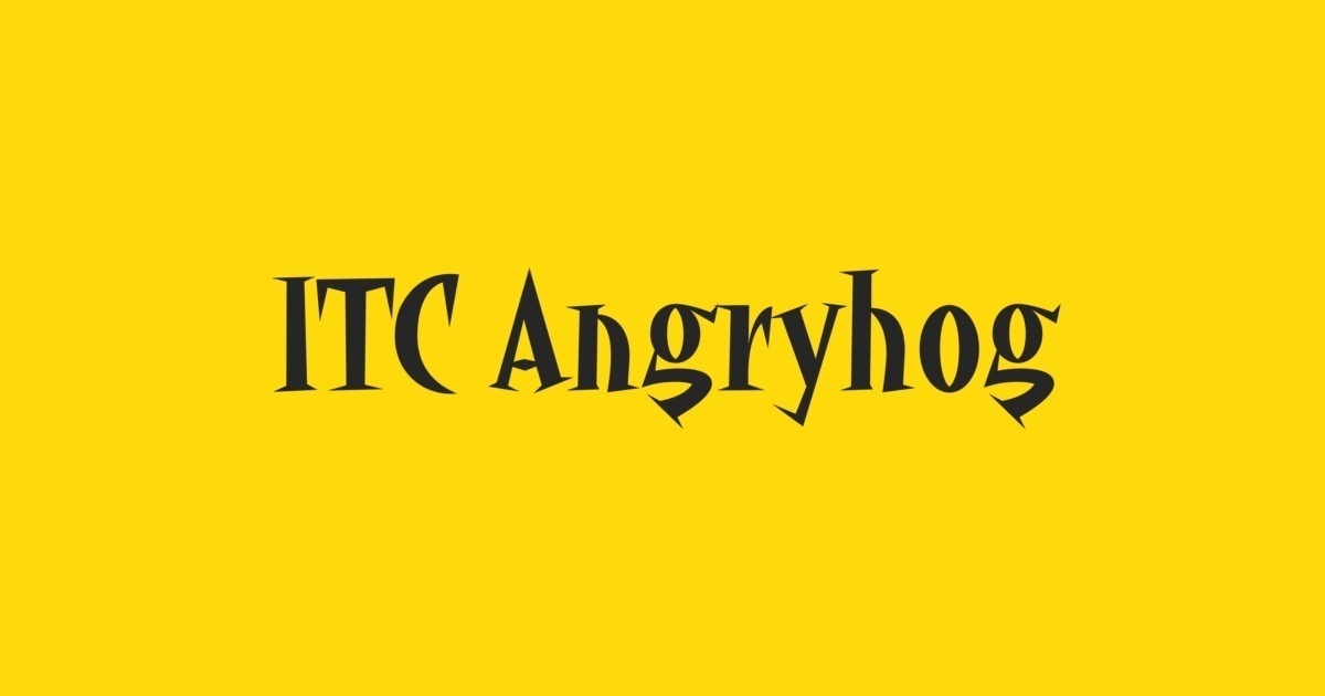 Angryhog ITC Font preview