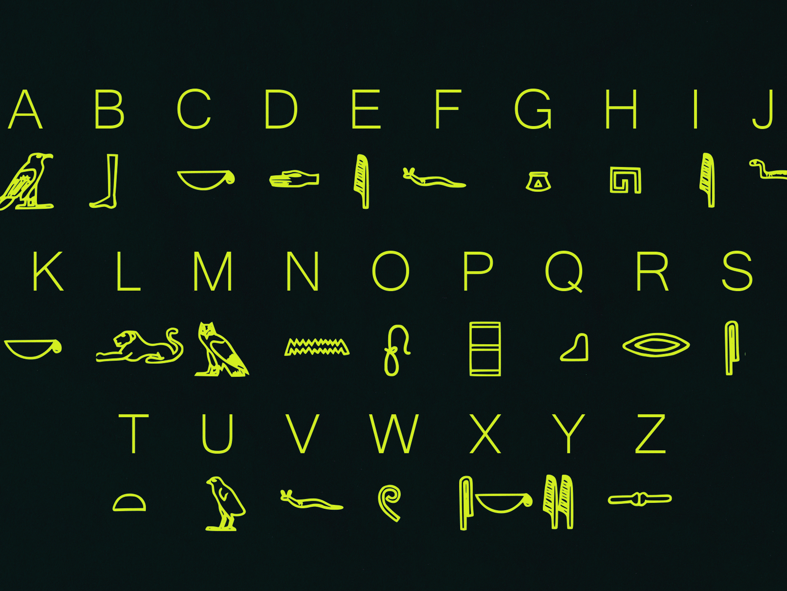 Hyroglyphes Font preview