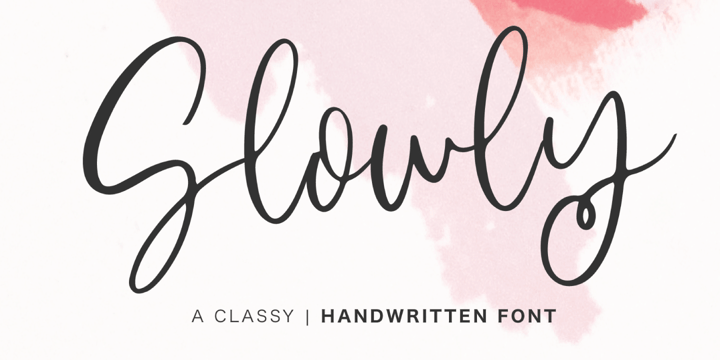Slowly Signature Font preview