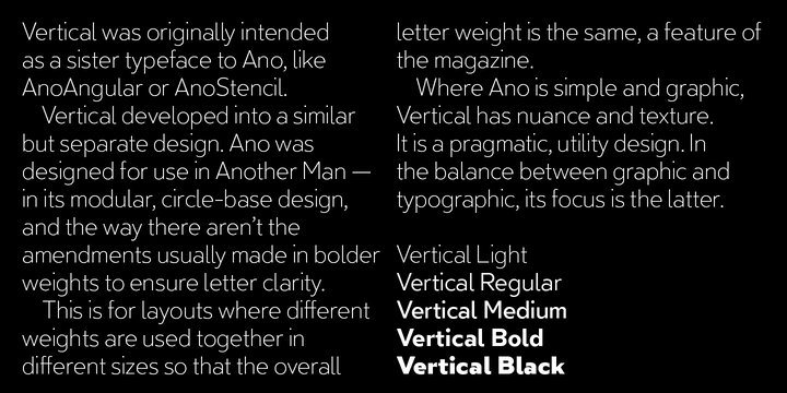 Vertikal Regular Font preview