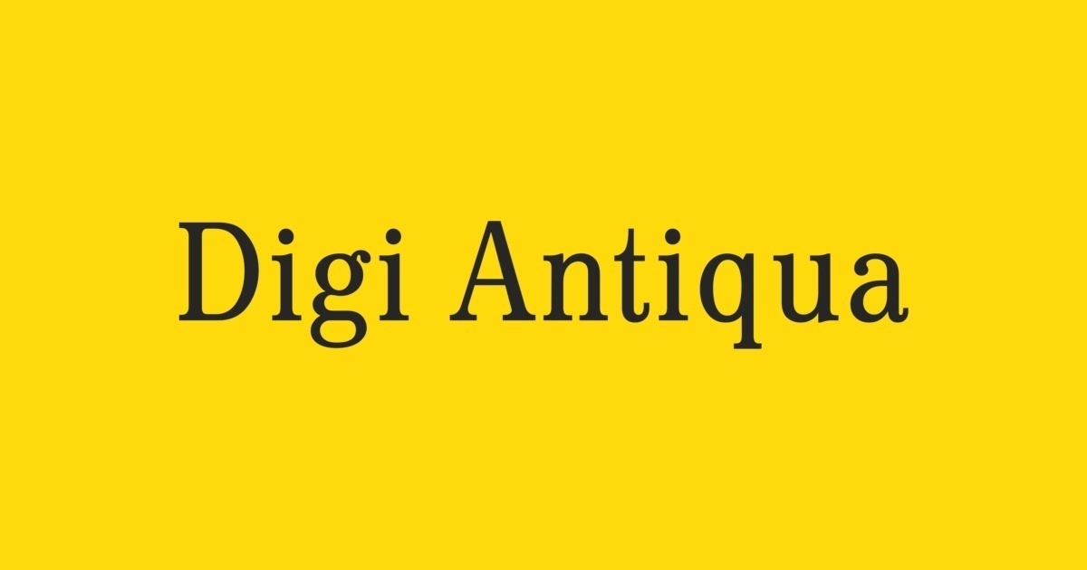 Digi Antiqua Font preview