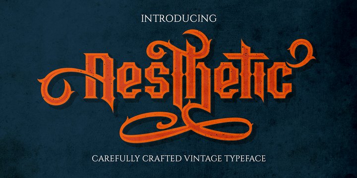 Aestetic Regular Font preview