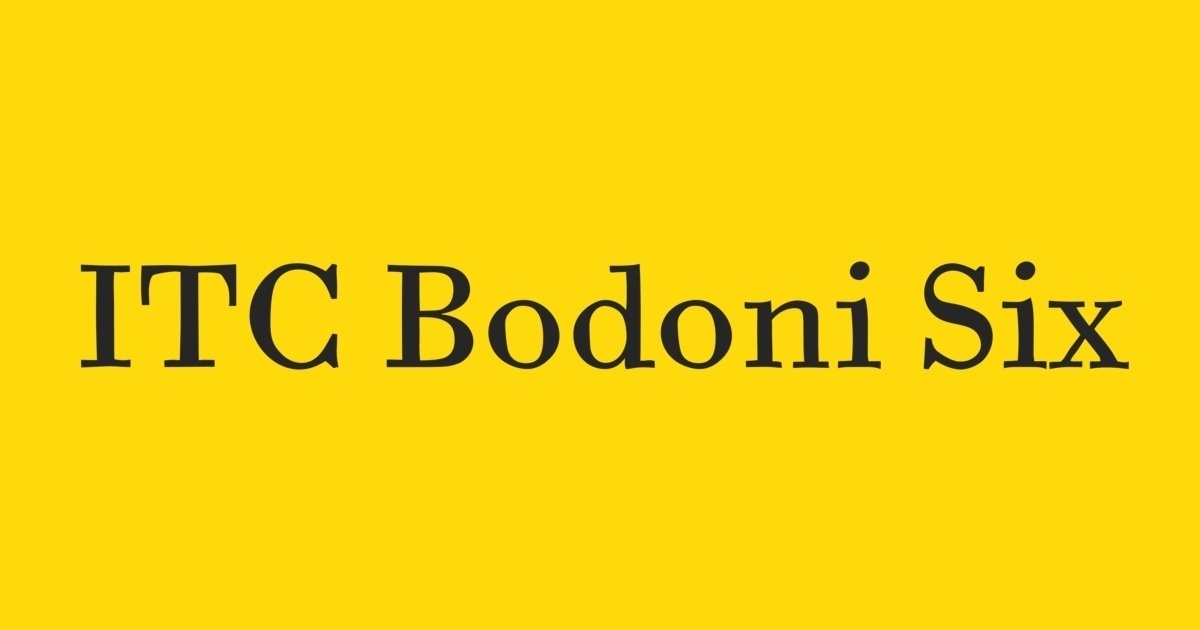 ITC Bodoni Six Font preview