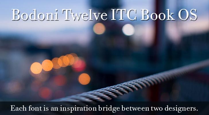 Bodoni Twelve ITC Font preview