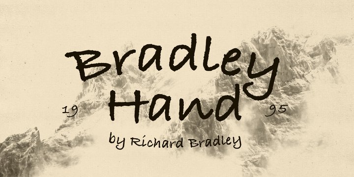 Bradley Hand ITC Font preview
