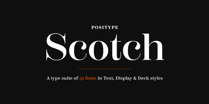 Scotch Display Font preview