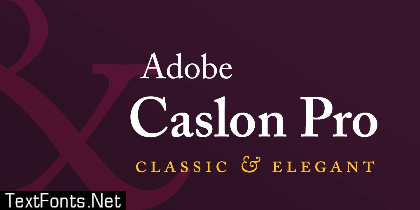 Caslon Pro Font preview