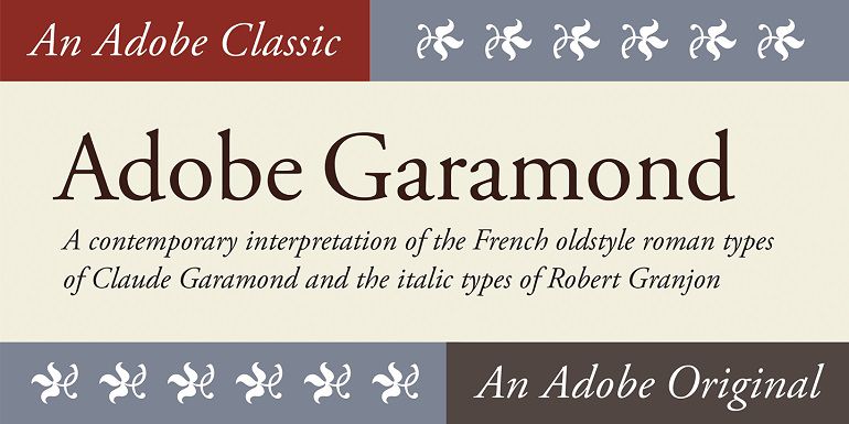 Adobe Garamond Font preview