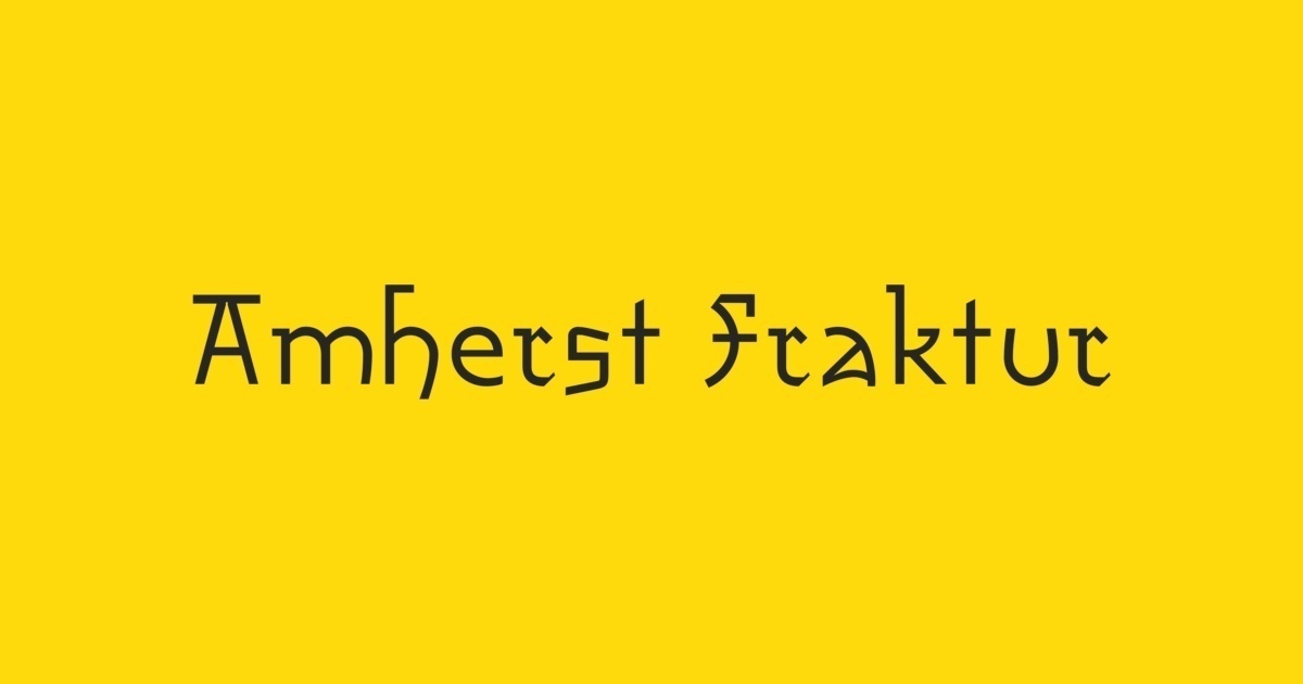 Amherst Fraktur Bold Font preview