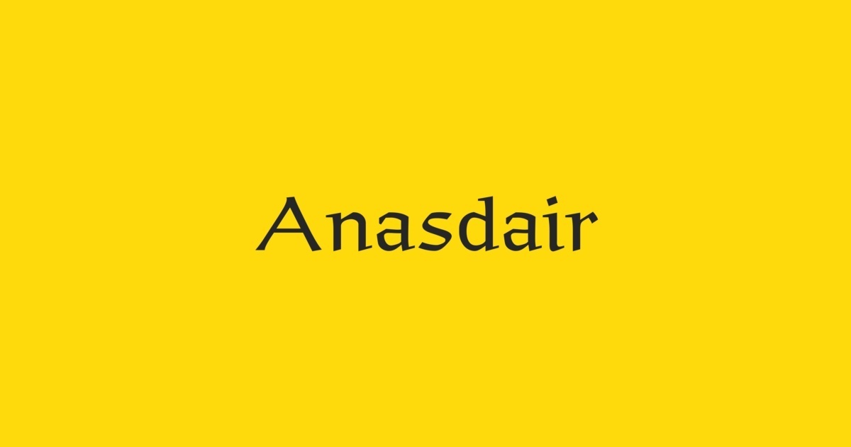Anasdair Font preview