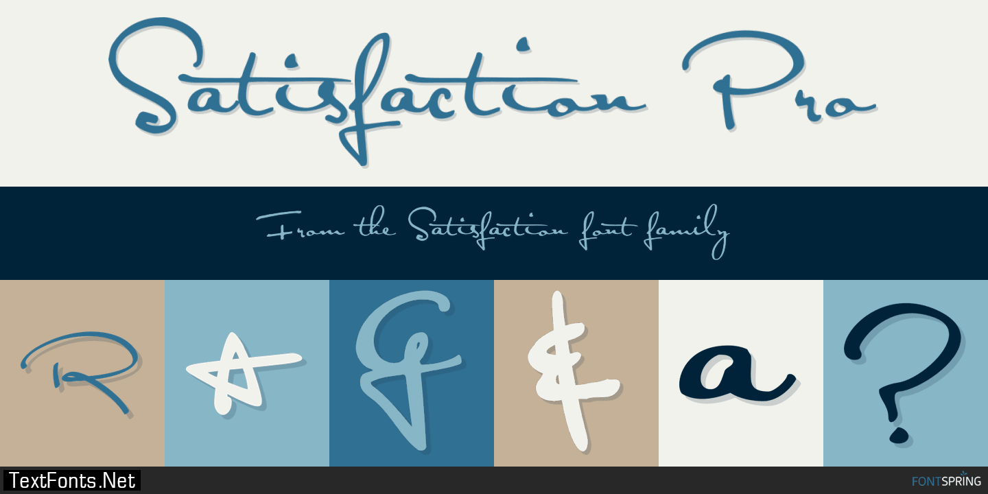 Satisfaction Pro Font preview