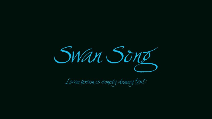 Swan Song Font preview