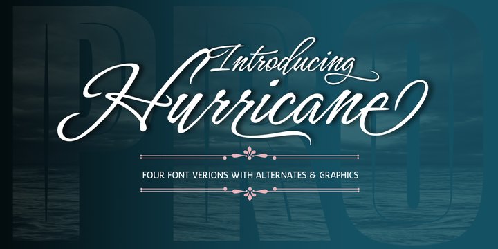 Hurricane Font preview