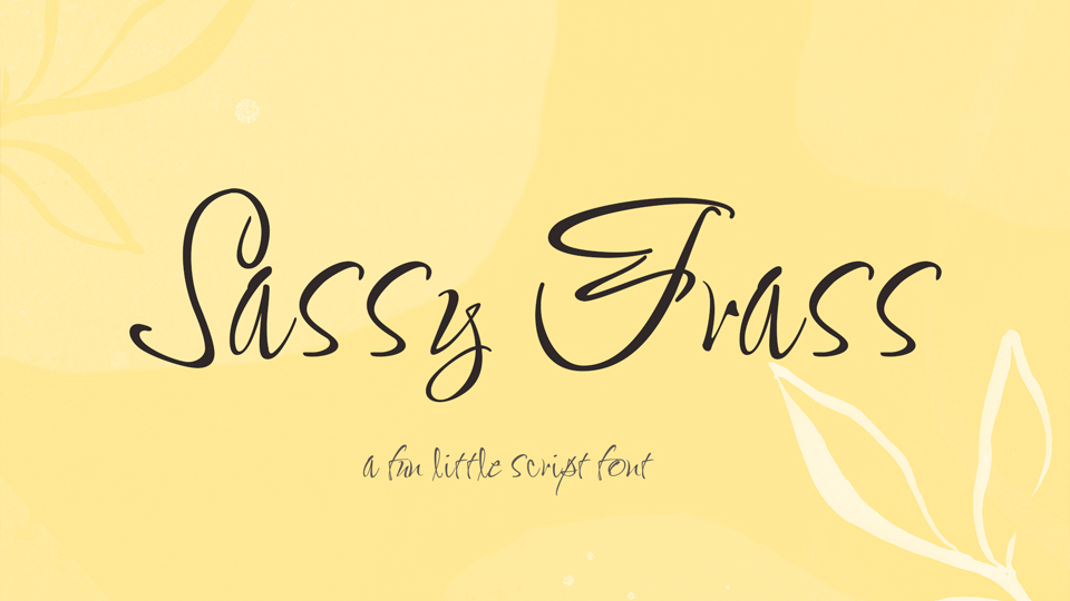 Sassy Frass Font preview