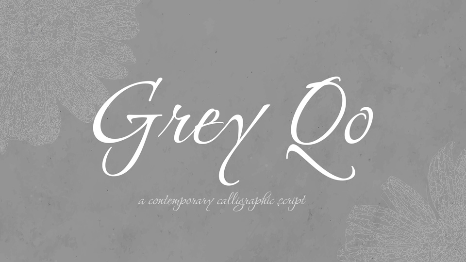 Grey Qo Font preview