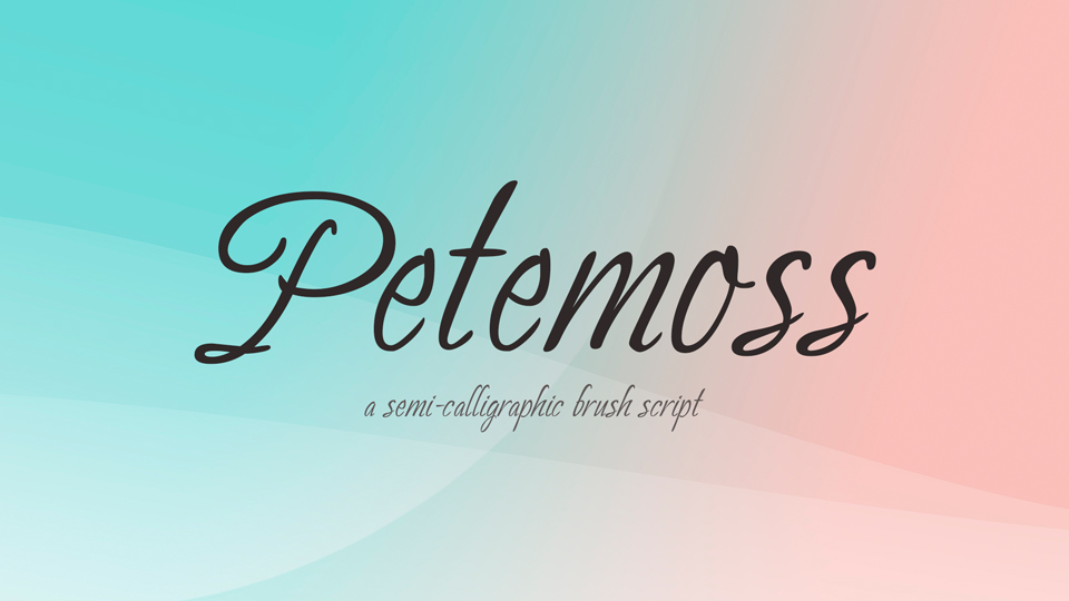 Petemoss Font preview