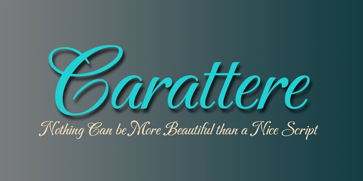 Carattere Font preview