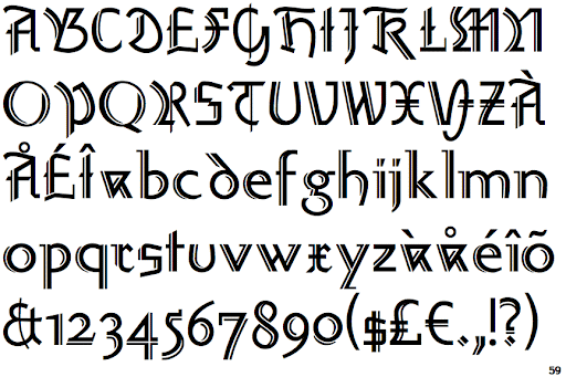 Amherst Gothic Split Font preview