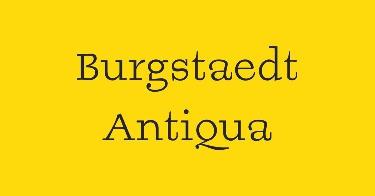 Burgstaedt Antiqua Font preview