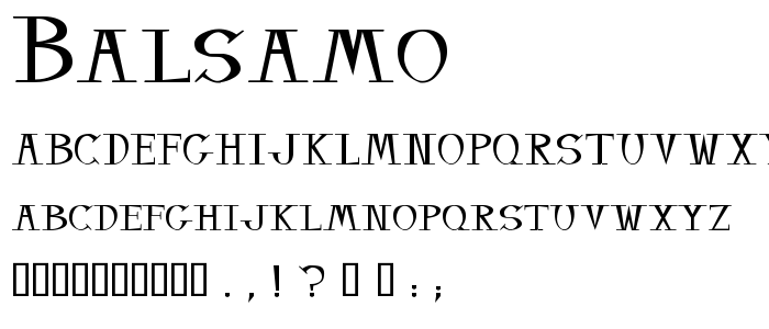 Balsamo Regular Font preview