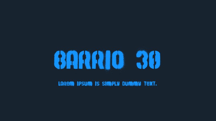 Barrio 30 Font preview