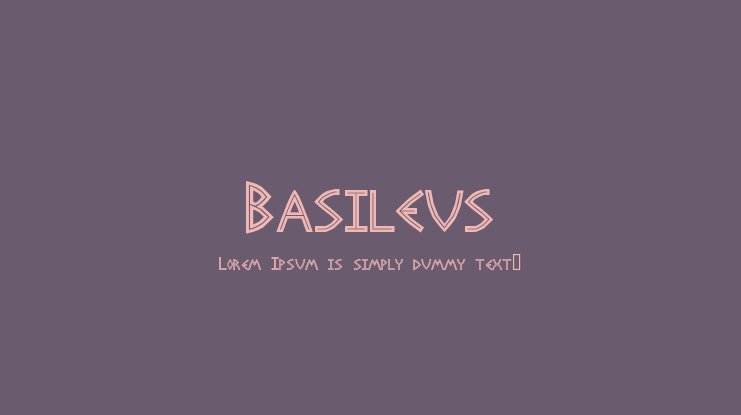 Basileus Font preview
