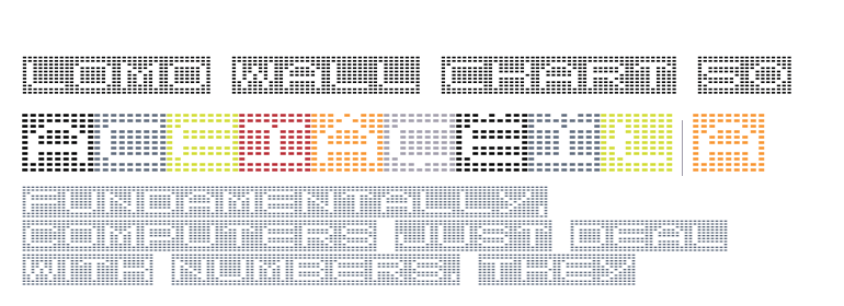 Lomo Wall Chart Pixel 50 Font preview