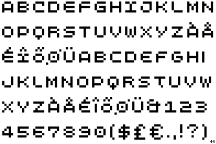Lomo Web Pixel Strip 5 Font preview