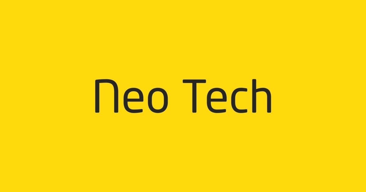 Neo Tech Regular Font preview