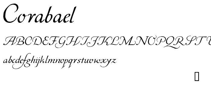Corabael Regular Font preview